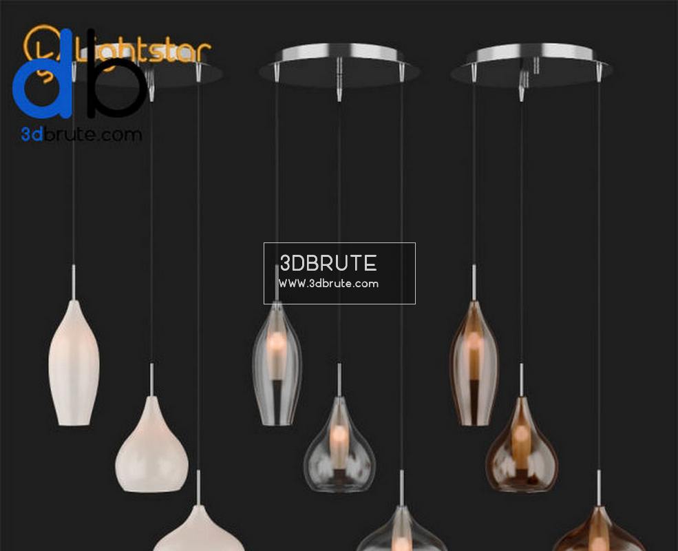 80305x Pentola Star Ceiling Light 723 3dmodel 3dbrute