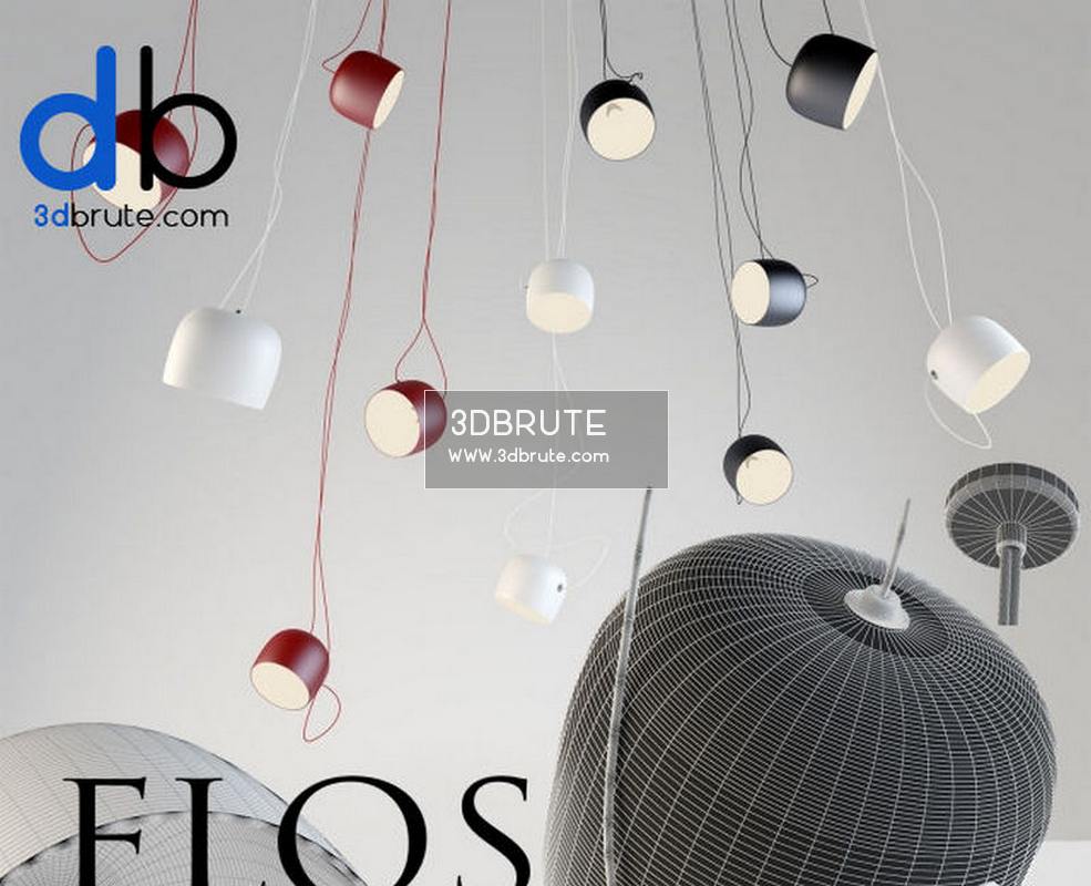 Light Hanging Flos Aim Ceiling Light 328 3dmodel 3dbrute