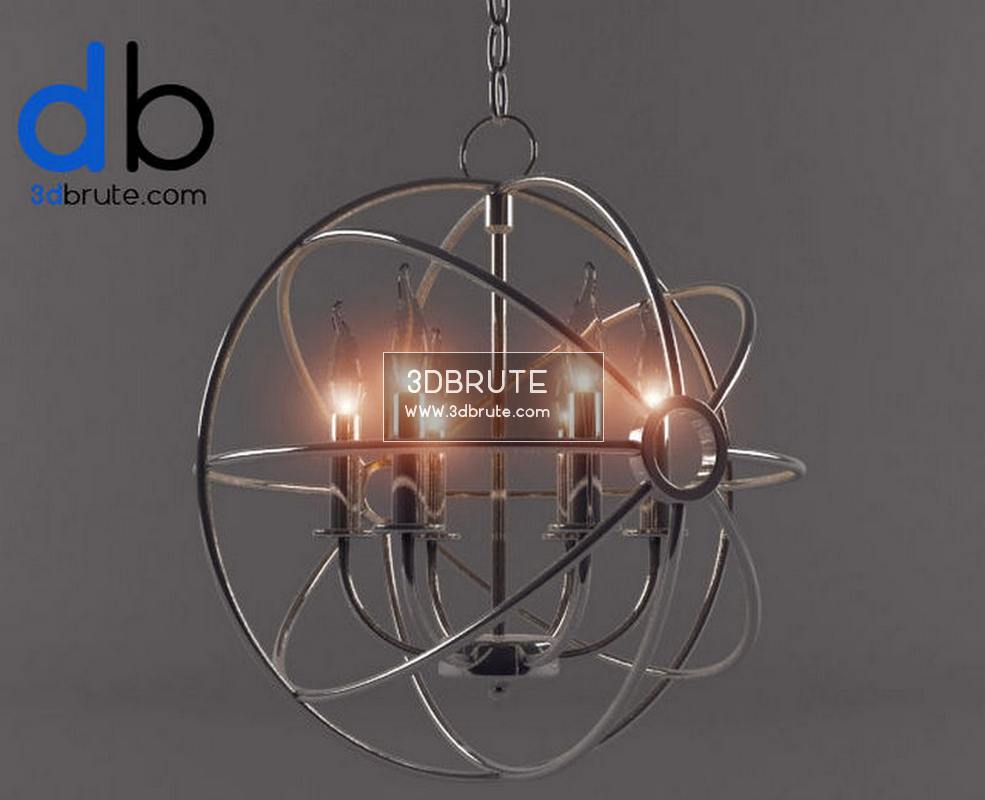 Restoration Hardware Ceiling Light 502 3dmodel 3dbrute