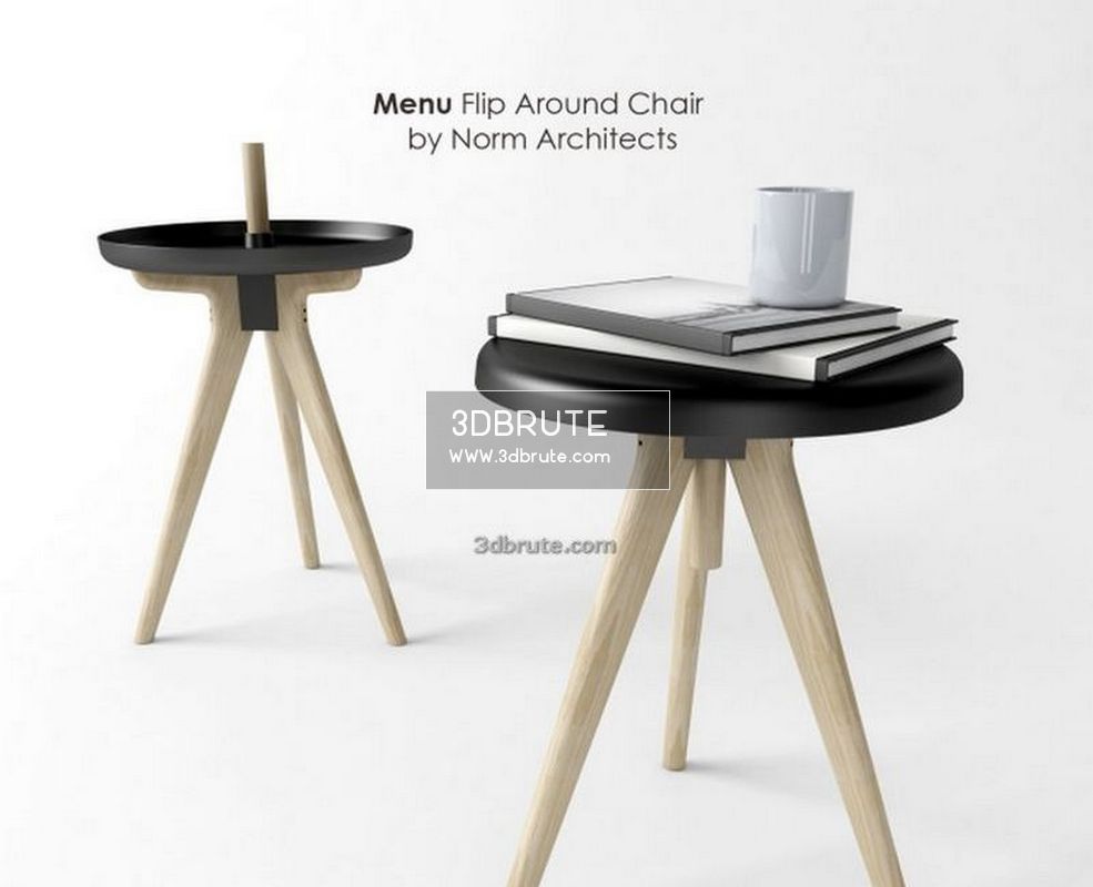 Menu Flip Around Chair By Norm Architects Table 551 3dmodel