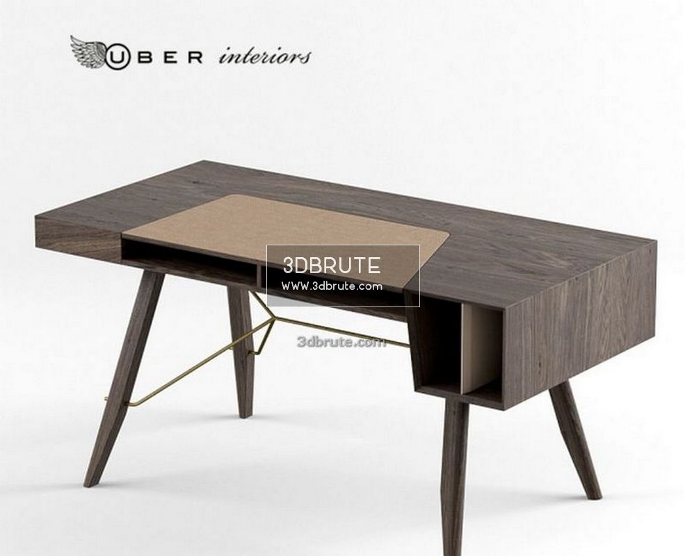 Arketipo Inkiostro Desk Table Chair 3dbrute 3dmodel