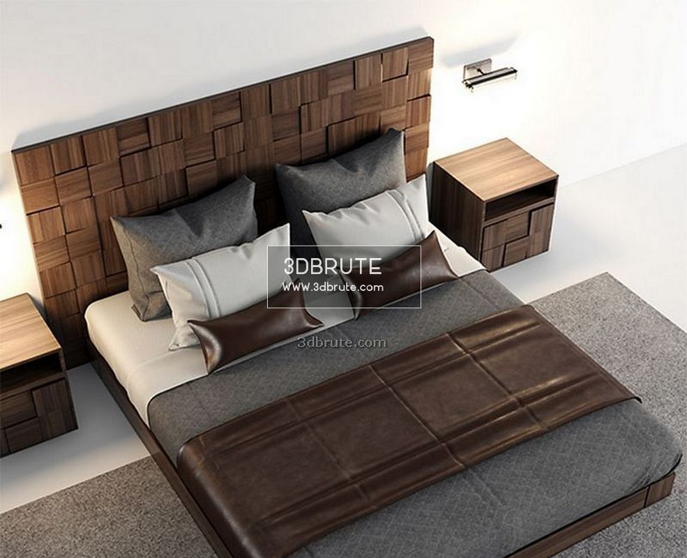 Bed 3dsmax 3dbrute 239 Download 3d Models Free 3dbrute - bed 3d model free download for max