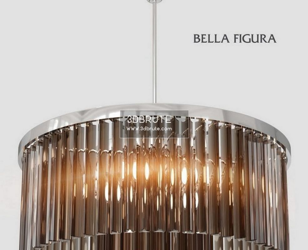 Double Drum Crystal Corona Ceiling Light 1080 3dmodel 3dbrute