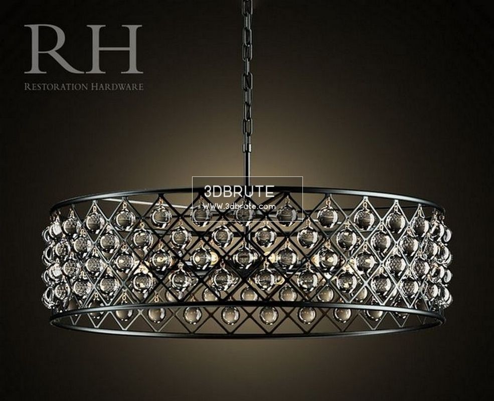 Rh Spencer Hoop Chandelier 80 Ceiling Light 1086 Model Brute Rh Spencer Hoop Chandelier 80 Ceiling