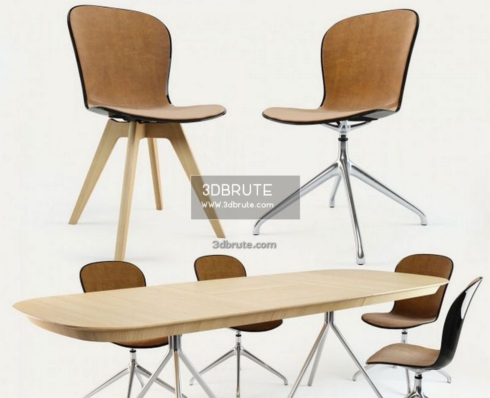 Boconcept Adelaide Ottawa Table Chair 3dbrute 3dmodel