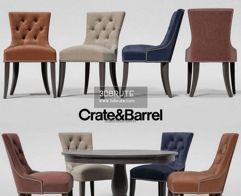 498 Crate Barrel Table And Chair Download 3d Models Free 3dbrute