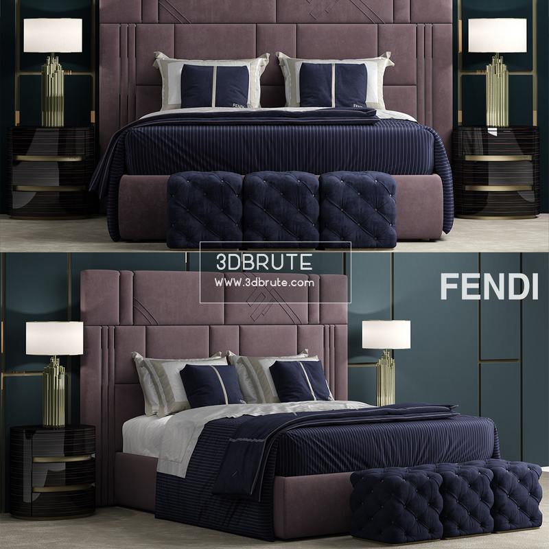 Fendi Casa Madison Bed 3dmodel
