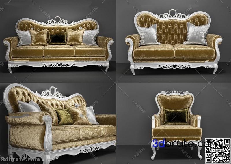 Sofa Classic 3dmodel 3dsmax 7 Best Wedsite Download Free - sofa 3d model 3ds max free download