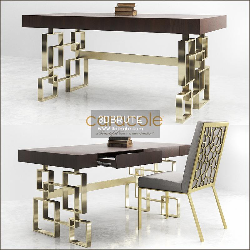 Desk Christopher Guy Table Chair 67 3dmodel 3dbrute