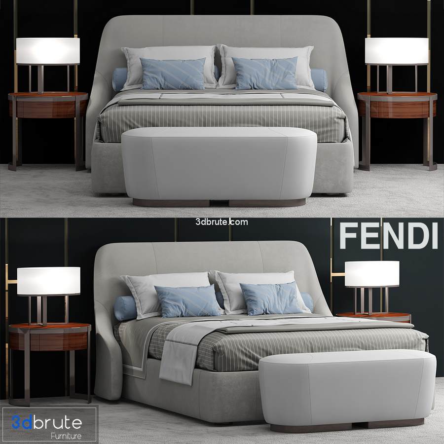 Bed Fendi Casa Audrey Bed 16 3d Model Download 3dbrute