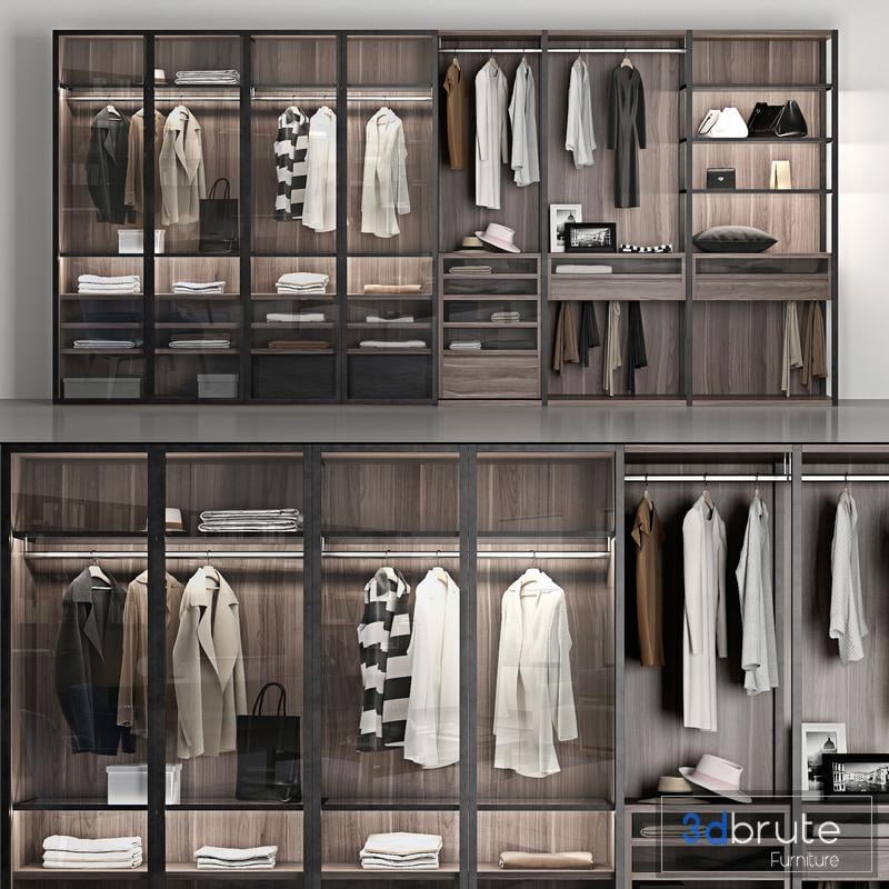 Wardrobe Poliform Wardrobe 3d Model Buy Download 3dbrute