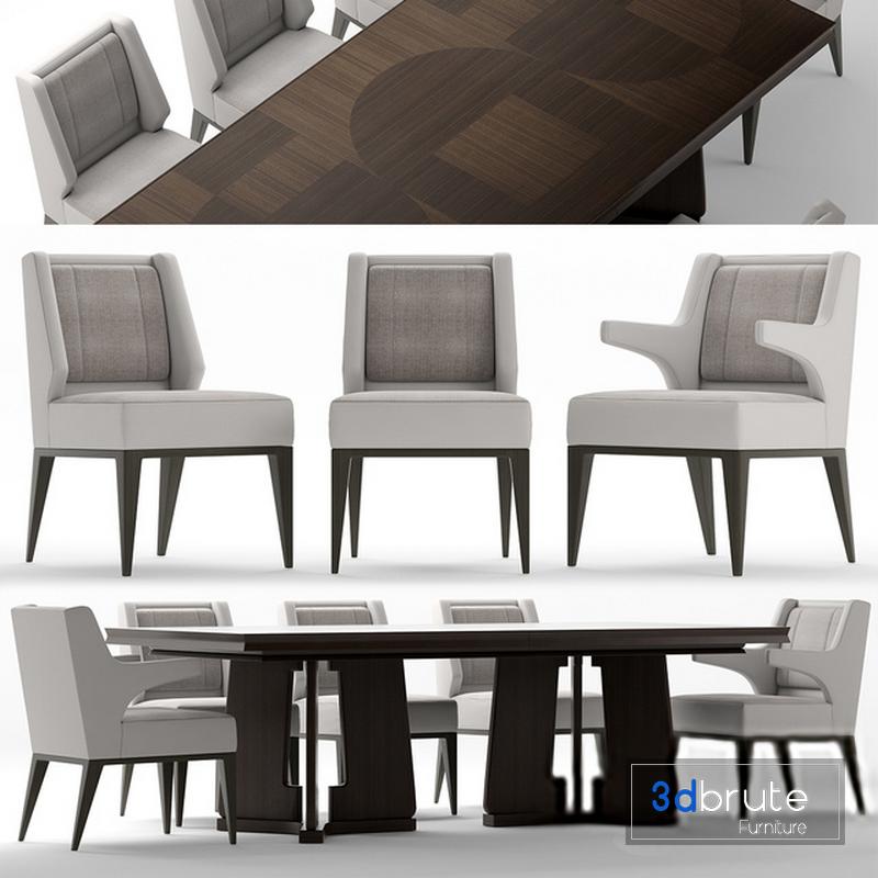 Baker Dining Set 9 3d Model Buy Download 3dbrute